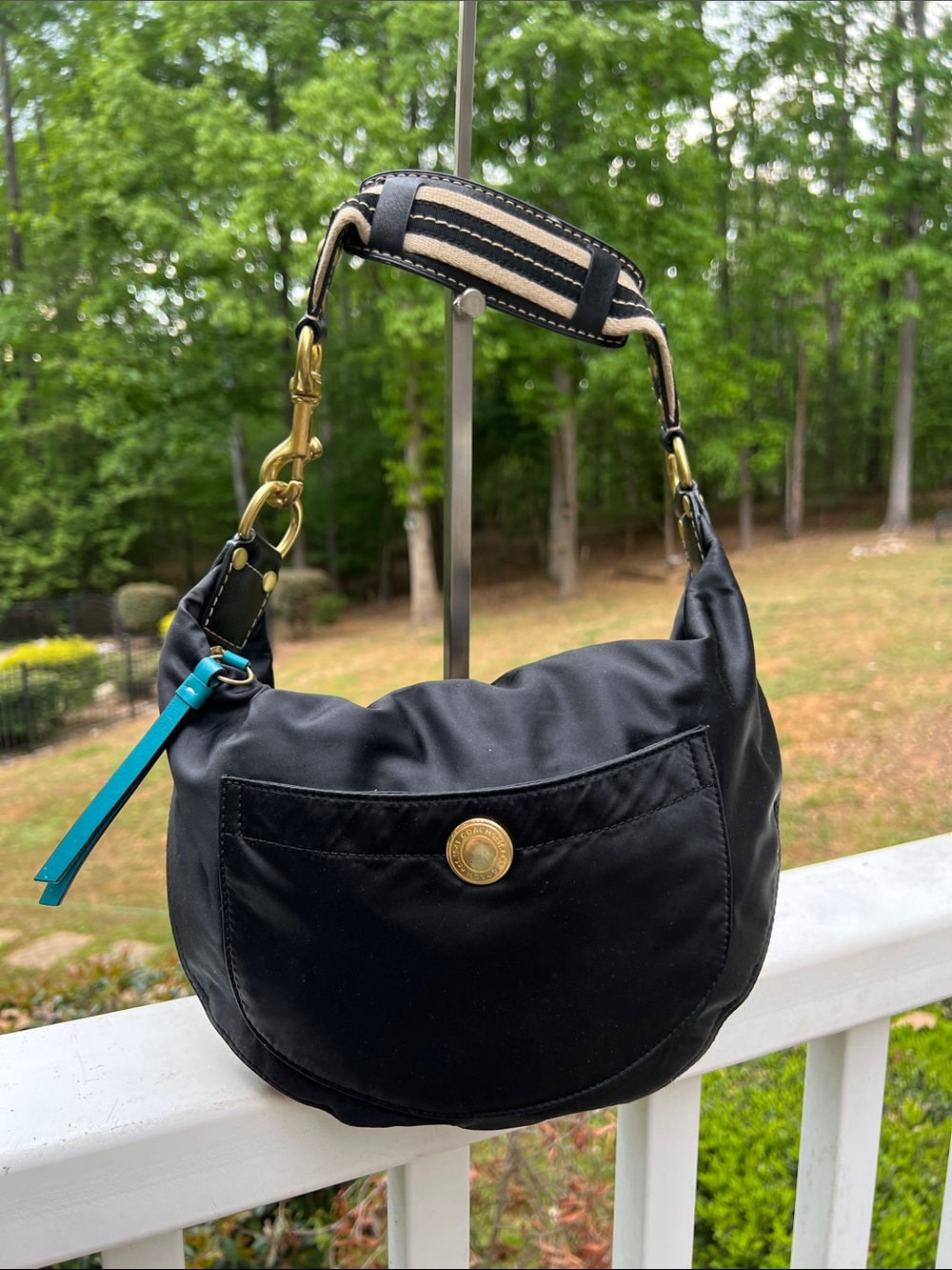 COACH nylon Black Mini Hobo Bag